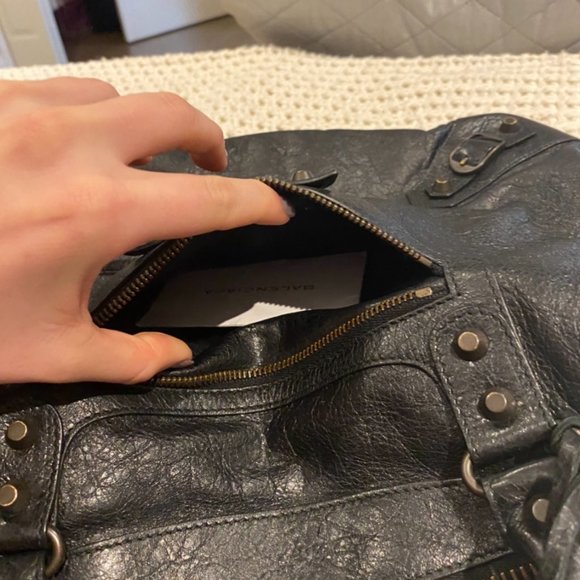 Balenciaga Motocross Bowling Bag in Black - Picture 10 of 12